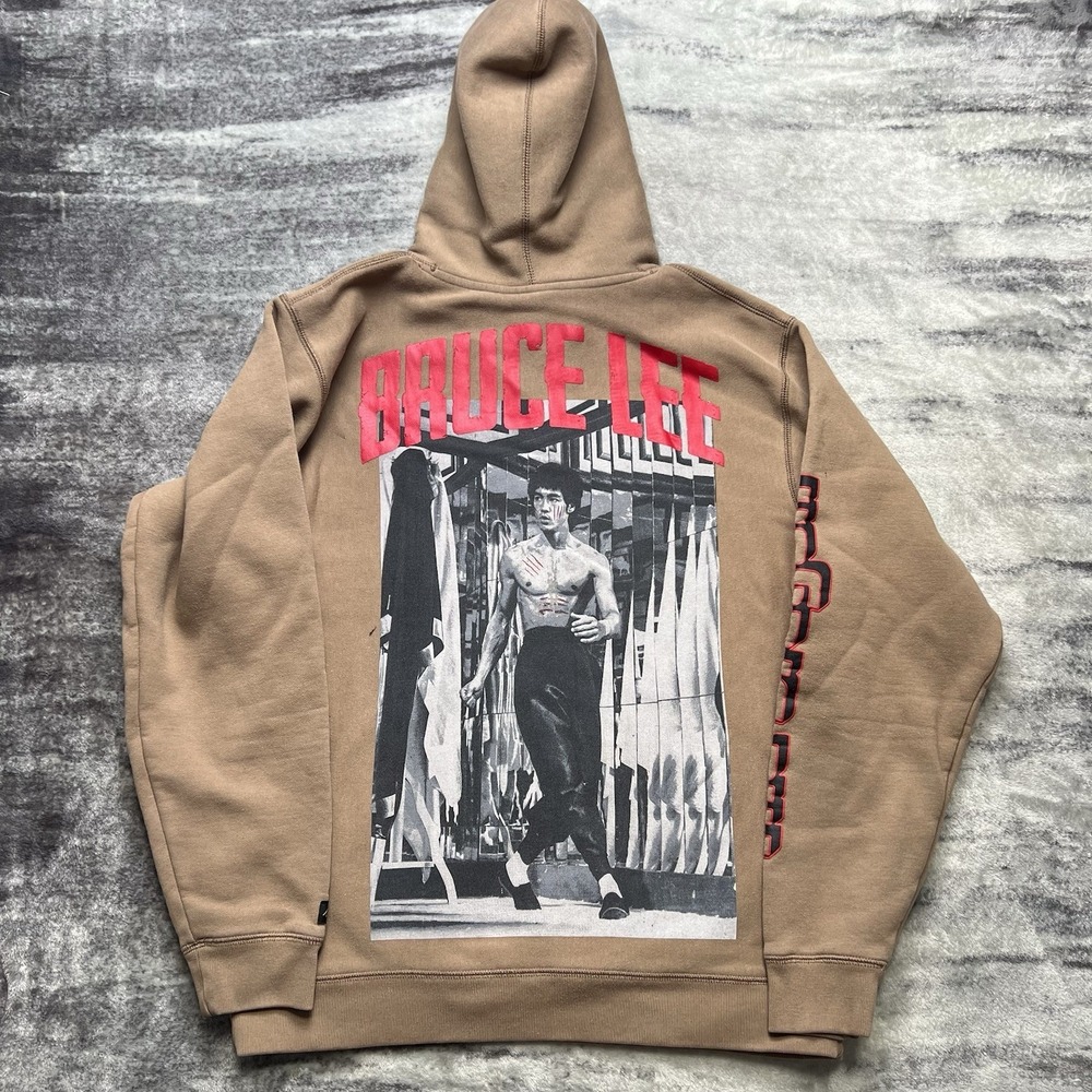Shoe‎ Palace Bruce Lee The Dragon Hoodie Thick Cotton Tan Graphic Size Medium